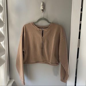Urban Outfitters cropped 1/2 zip
